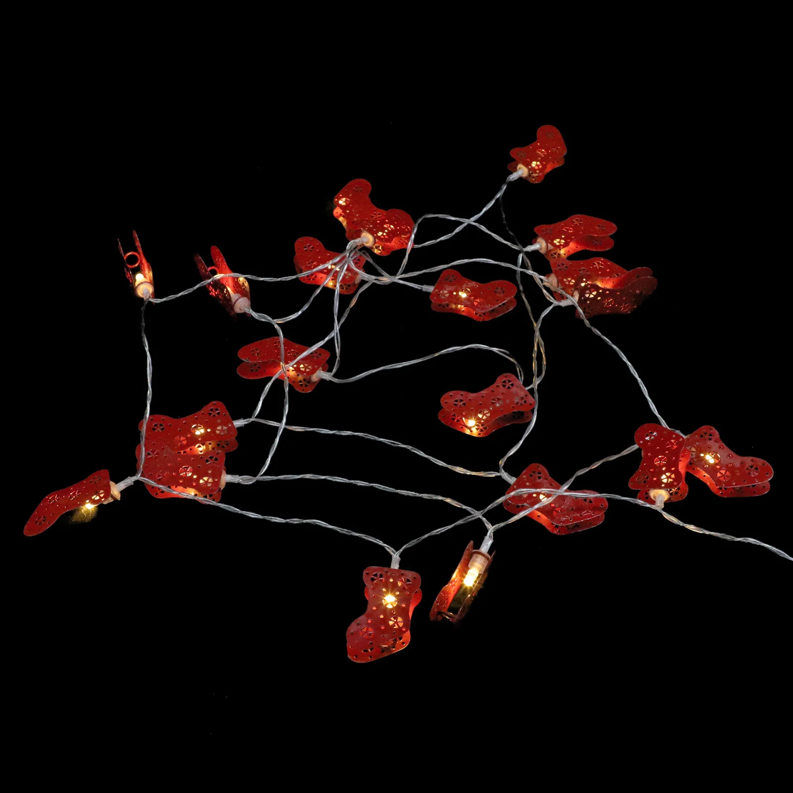 

1Pcs Christmas Sock Light String Decorative Xmas Lamp 3m Long Warm Indoor Outdoor Holiday Lights String Lamp Party Prop Light