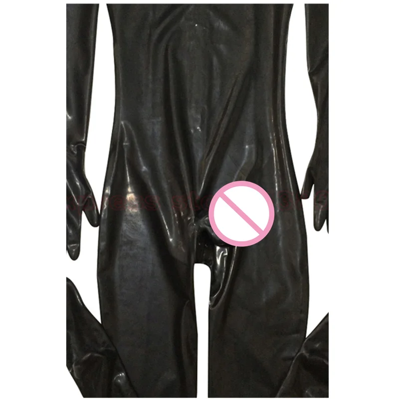 Men\'s Stretch PVC Bodysuit With Penis Sleeves Sexy Open Eye PVC Wetlook Leather Latex Catsuit Hot Erotic Gay Fetish Wear Costume