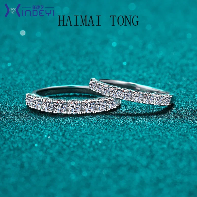 

Кольцо HAIMAITONG с муассанитом и украшениями для женщин, платиновое кольцо pt950, подарок