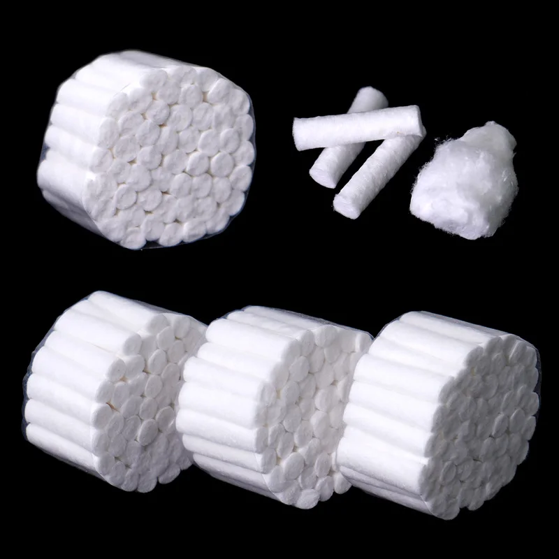 200pcs/bag Disposable Dental Cotton Roll High Absorbent Surgical Cotton Roll Oral Hemostatic Cotton Dentist Supplies Consumables