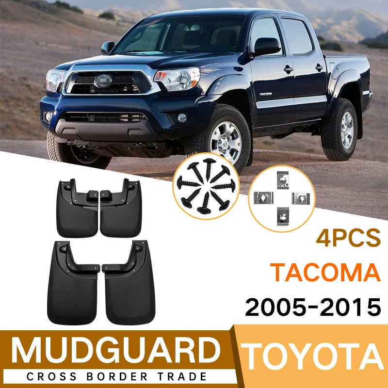 

For Toyota Tacoma 2005-2015 black car mudguard Reduce dust Resist tire dirt car accessories tools