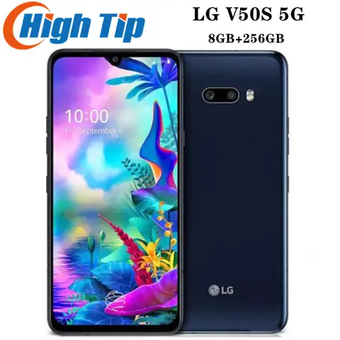 Unlocked Original LG V50S 5G ThinQ Mobile Phone 8GB+256GB LG V510N Android SmartPhone 32MP Camera 4G LTE Fingerprint CellPhone