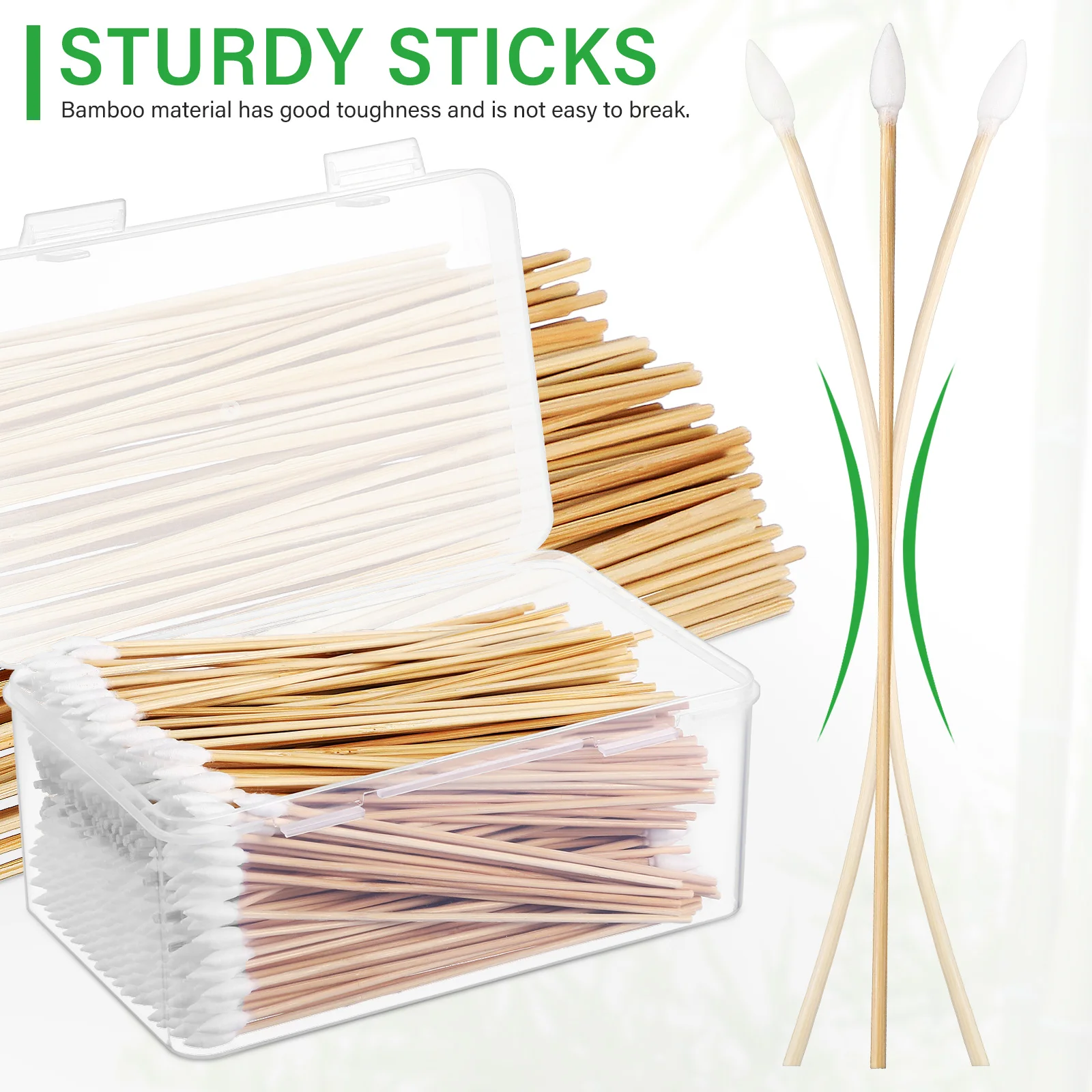 

500Pcs Precision Cotton Swabs Pointed Tip for Earphone Cleaning Keyboard Makeup Application Detailed Control Soft Sturdy