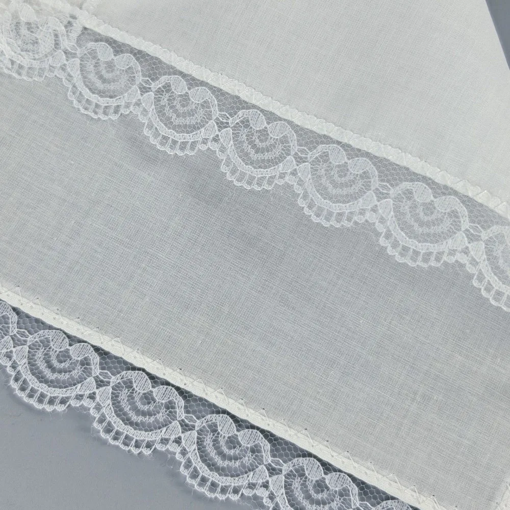 6Pcs Elegant Pure White Lace Handkerchief Small Size Handmade Wedding Handkerchief DIY Thin Small Square Towel