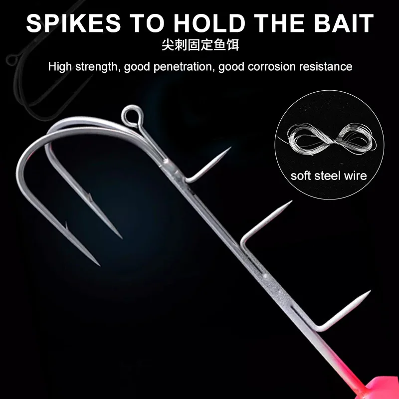 160g 200g 250g 300g Bullet Tenya Metal Jig Fish Head Hook Hairtail Fishhook Saury Duple Luminous Sea Fishing Hooks