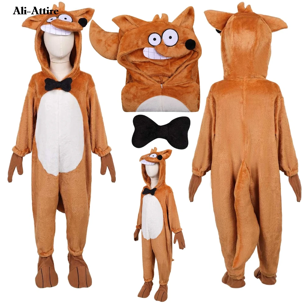 

2017 Movie Big Bad Fox And Tales Cosplay Fox Le renard Jumpsuit Clothes Party Disguise Outfits Suit Halloween Costume Carnival