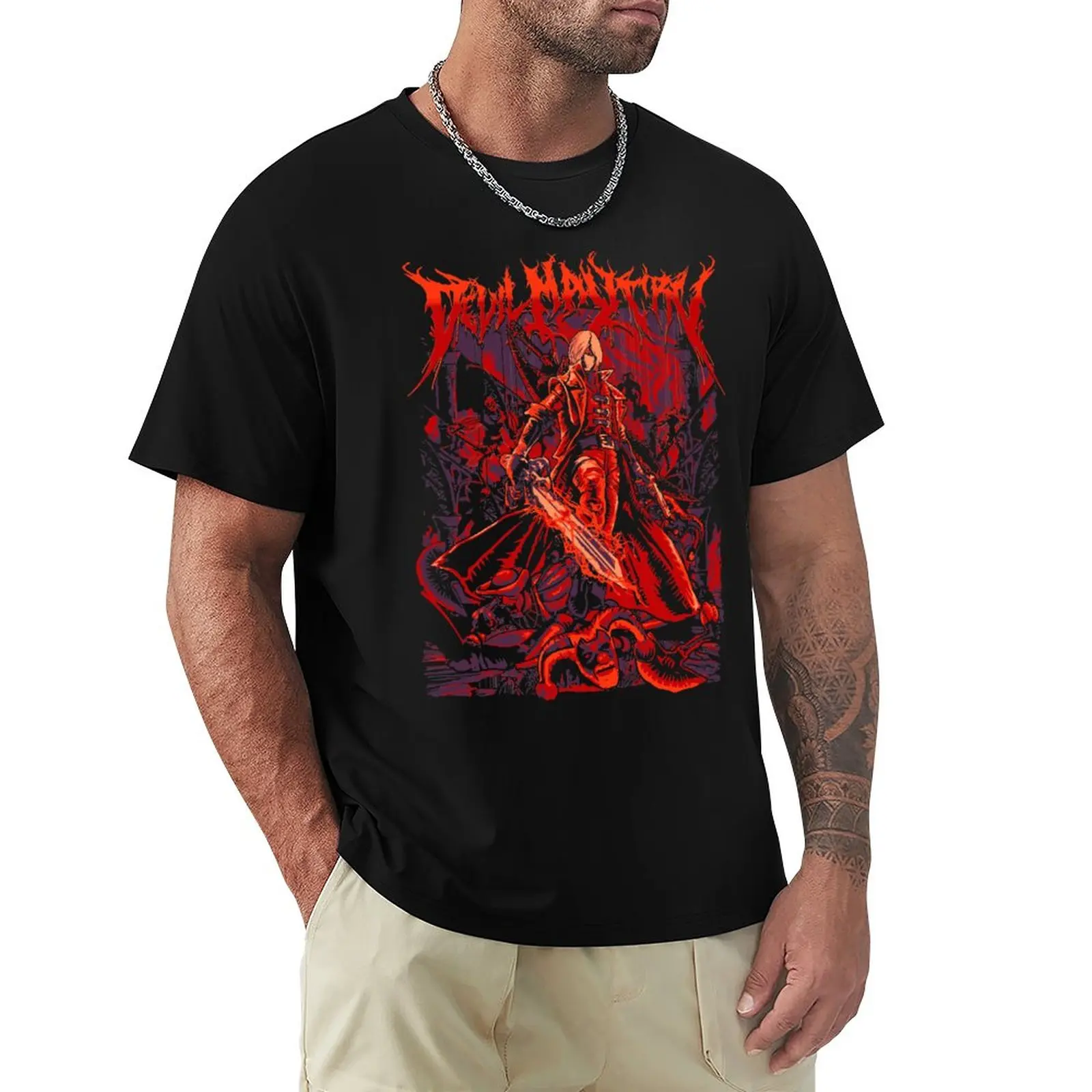 Devil Dante Vergil Bayonetta T Shirts Men Women\'s 100% Cotton Novelty T-Shirt O Neck Tees Short Sleeve Tops 6XL