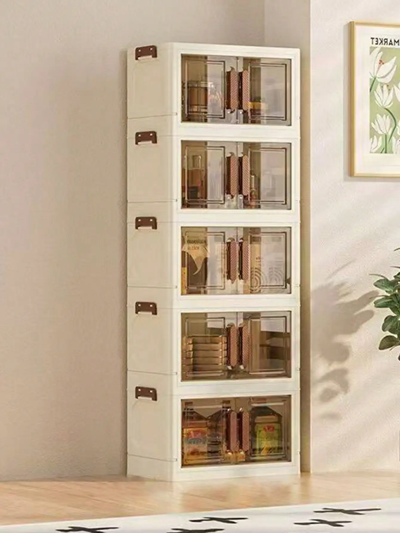 Stackable Plastic Storage Box with Lid for Organization