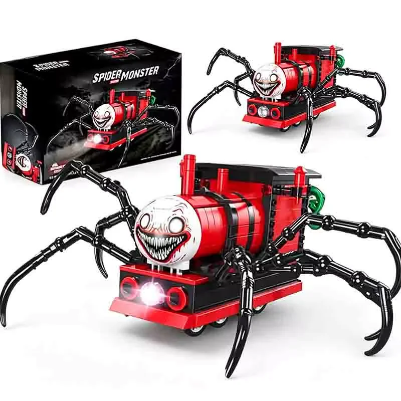 649PCS Horror Movie Charles Spider Train Model Building Blocks Set - DIY Creative Puzzle Toy for Children Birthday Gift