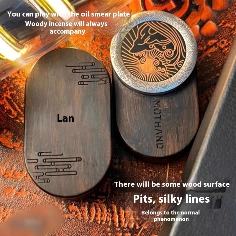 لعبة Haru Player Mountain Wind Black Ebony الميكانيكية المستقيمة ذات الدفع والدوران وبطاقة الحركة فيدجيت سبينر لتخفيف التوتر