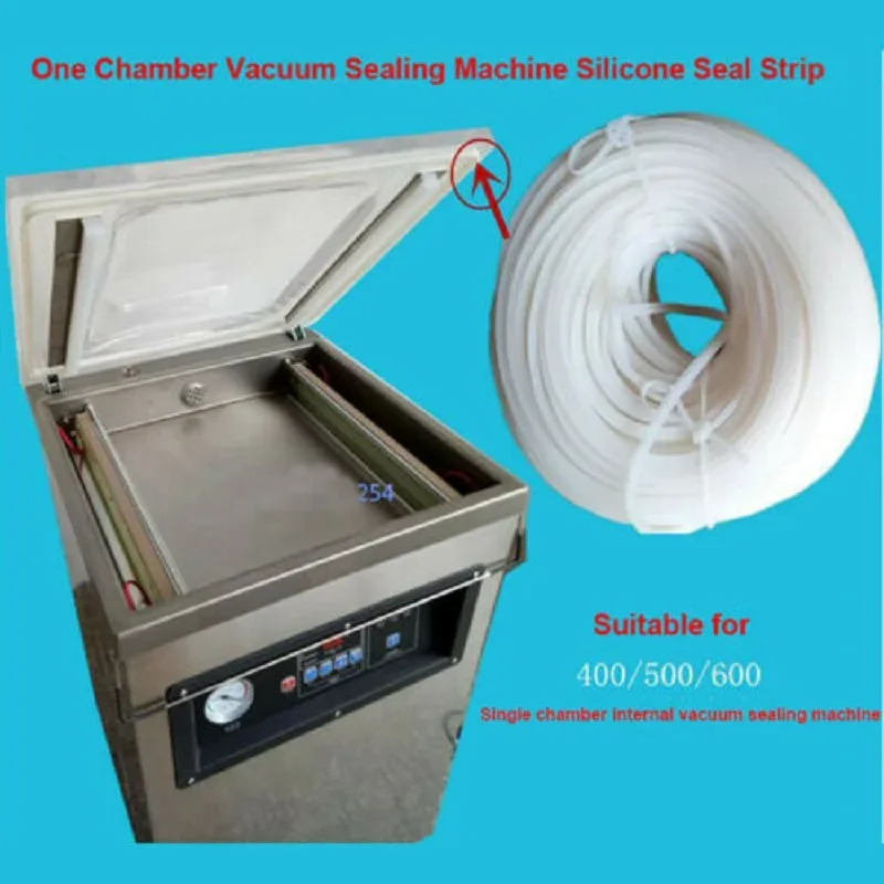 Pacote 1 peça 2m dz vedação a vácuo tampa superior peças de vedação tira de vedação de silicone tira de borracha câmera única máquina de selagem a vácuo