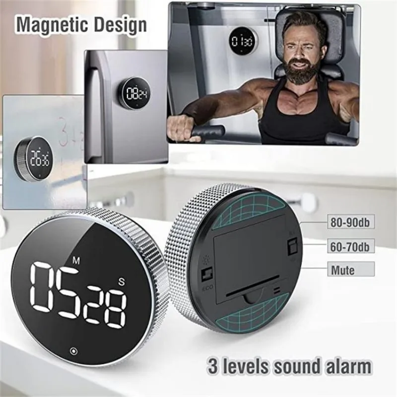 Digital Timer Magnetic Kitchen Gadgets Smart Cooking Timer Alarm Clock Countdown Countup Chronometer LCD Timer Alarm Reminder