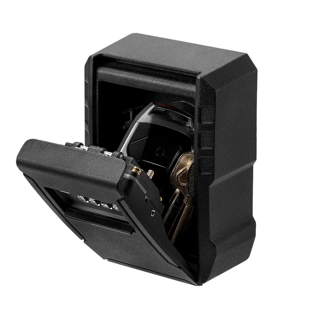 4 Digits Password Password Key Box Large Capacity Wall Mounted Combination Key Cabinet Metal Construction Space Saving