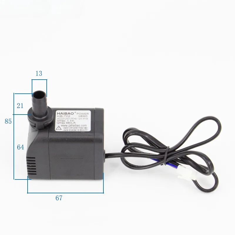 Ice machine water pump air cooler water pump HAIBAO HB-702 submersible pump 5.5W/12W