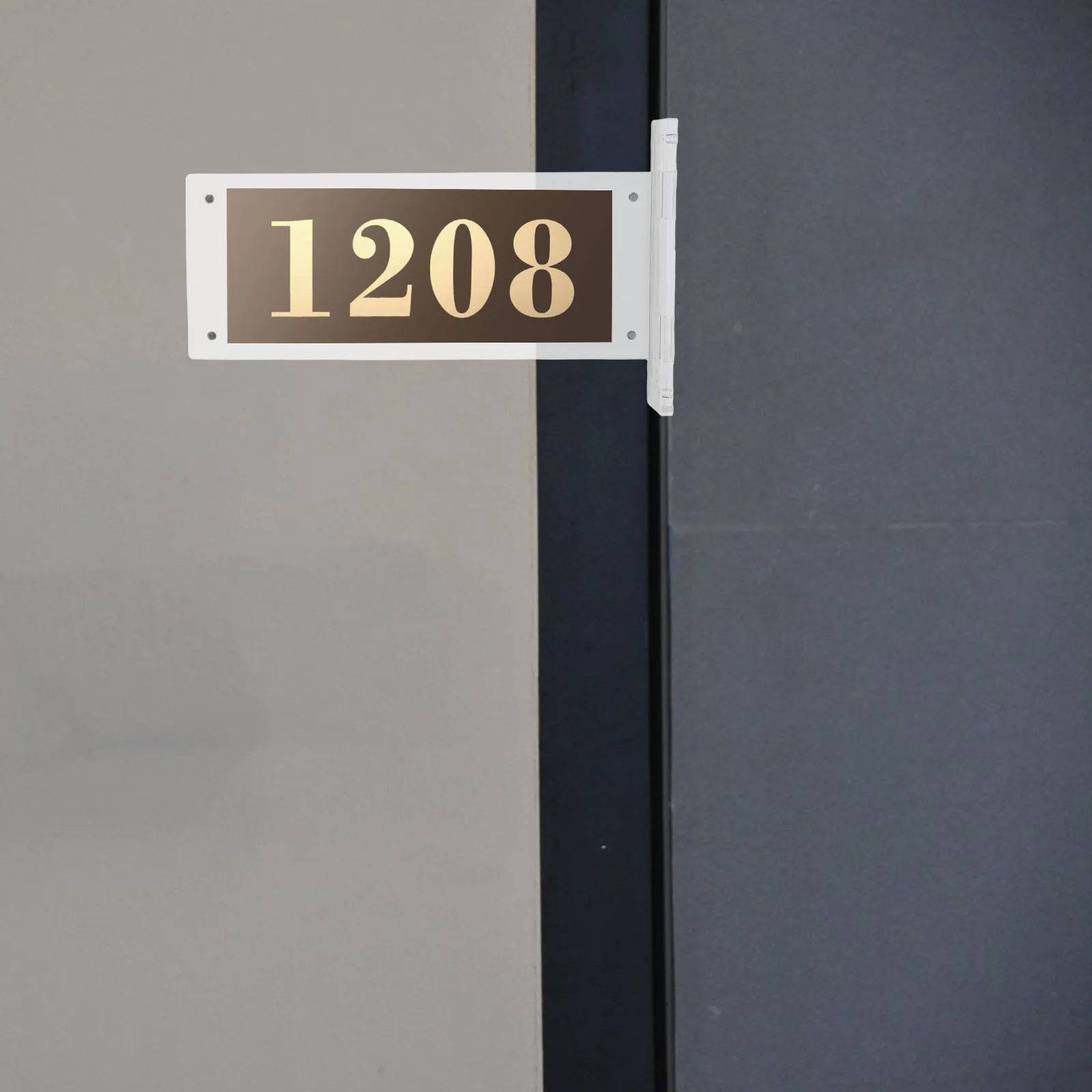

Numbers Acrylic Room Signs Double Sided Replaceable Cards Home Wall Mount Acrylic Elegant Design Business Plate Name For