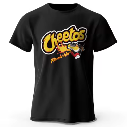 Men's Cartoon Printed T-Shirt 100% Cotton Oversized Classic Funny Graphic Tees for Men Women Summer Tops