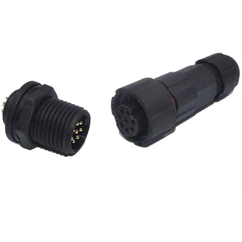 Waterproof M16 Aviation Panel Plug Socket IP68 2/3/4/5/6/7/8/9/10/11/12 Pin Cable Connector Male Female Solid Needle Joint - Image 4