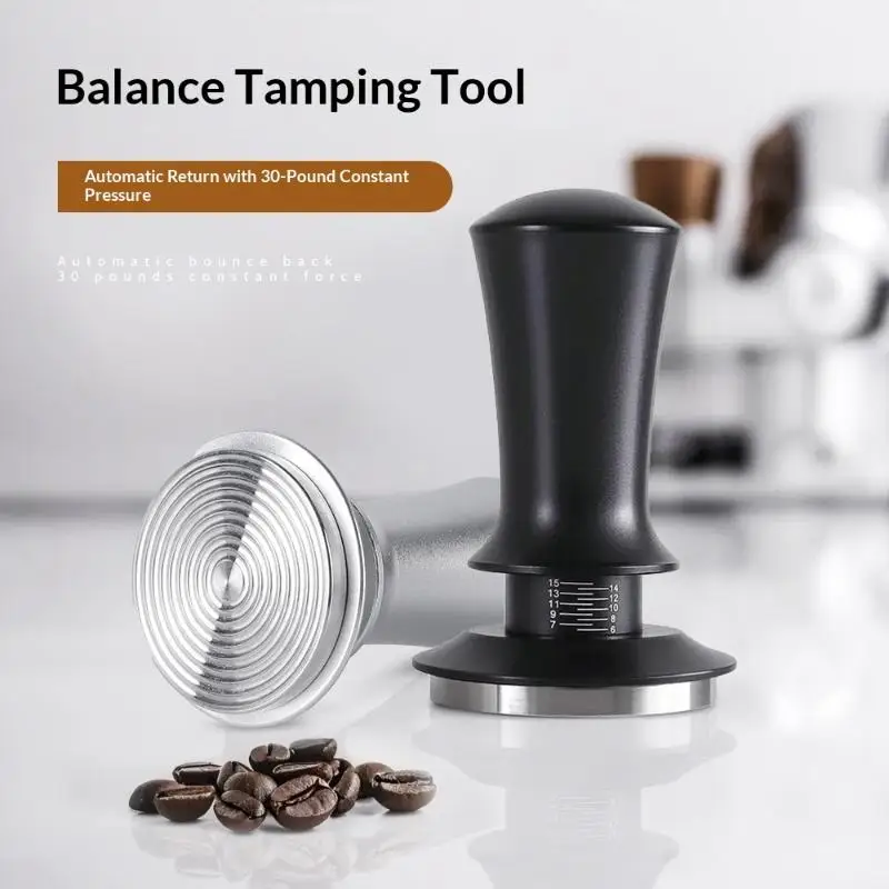 1Pcs Calibrated Espresso Coffee Tamper 51/53/58mm Spring Loaded Barista Tool for Home Café Coffee Brewing