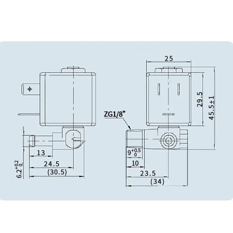 JYZ-4P مضخة بخار نحاسية 3 مم N/C 2/2 طريقة تيار متردد 230 فولت G1/8 بوصة 6 بار لمكاوي فيليبس، ممسحة بخار، قهوة باخرة الملابس