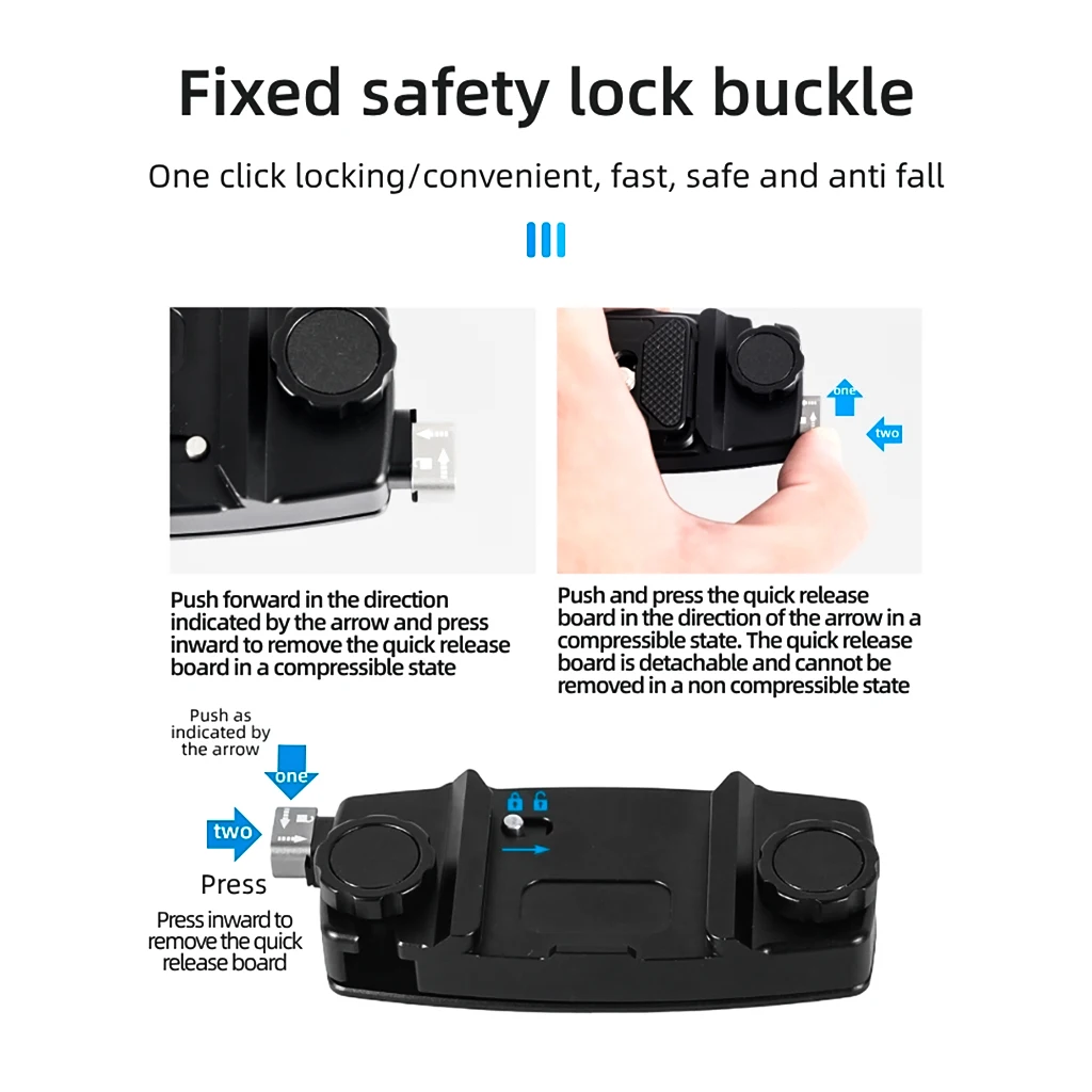 Rucksack Kamera Clip Halterung Strap Clamp Universal Quick Release Platte Für Sony Nikon Canon DSLR Kamera für GoPro 13 Insta360 X5 – Detail 6