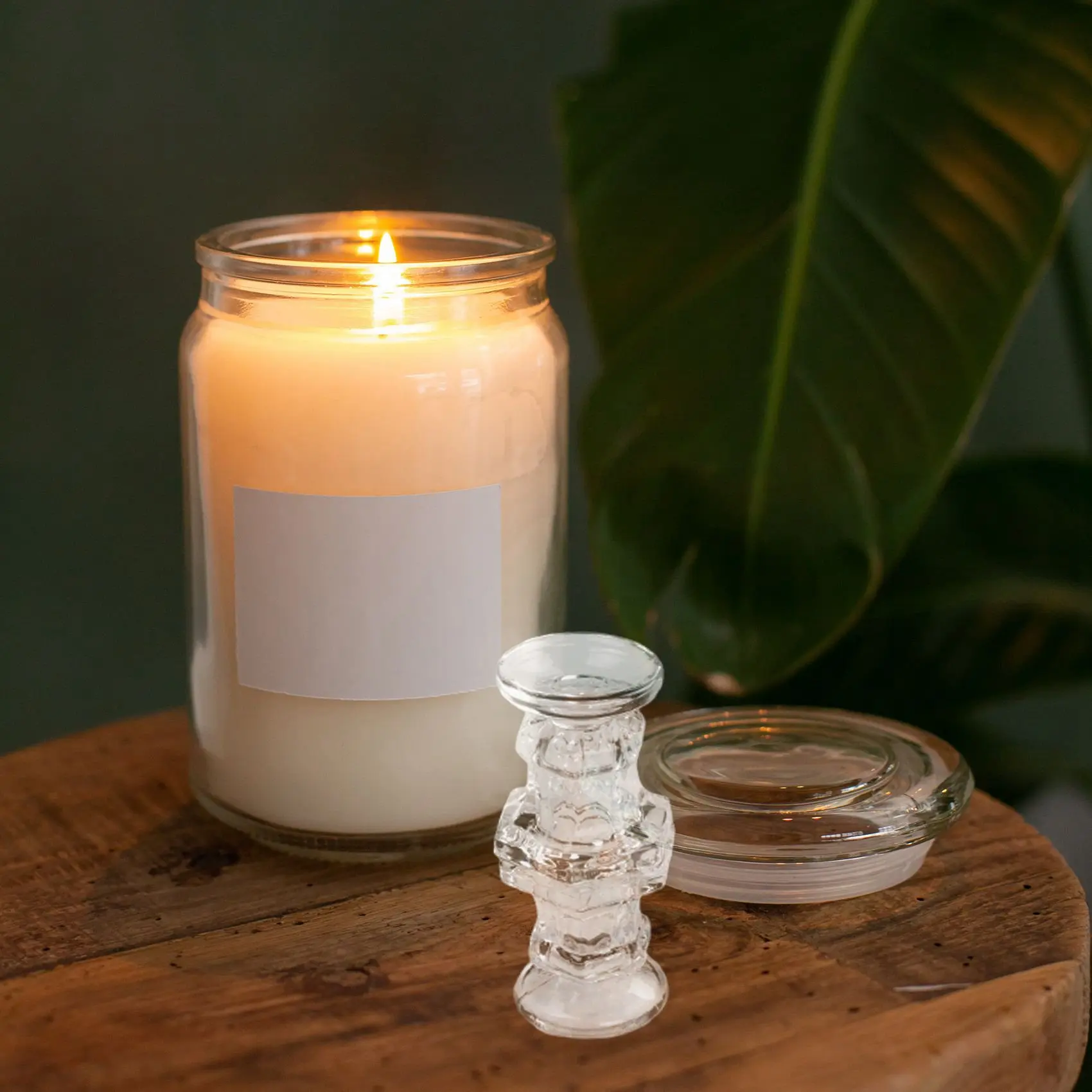 AA77 NEW 8Pcs Glass Candle Holders Wedding Candlestick Fine Transparent Crystal Glass Candle Stand Dining Home Decoration