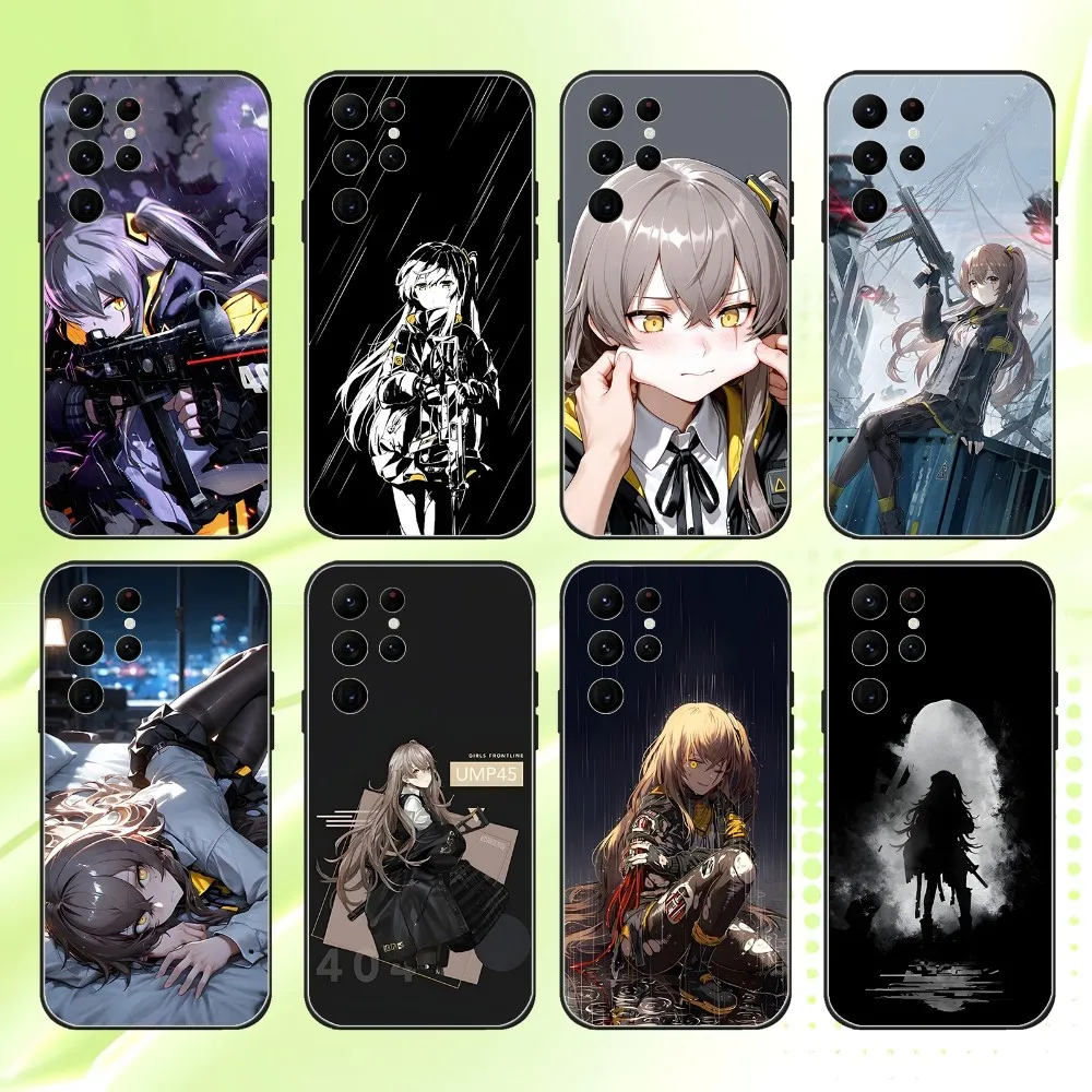 Girls Frontline Ump45 Phone Case For Samsung S 25,24,23,22,30,21,10,9,Ultra,Plus,Lite,FE,4,5G Black Soft Case