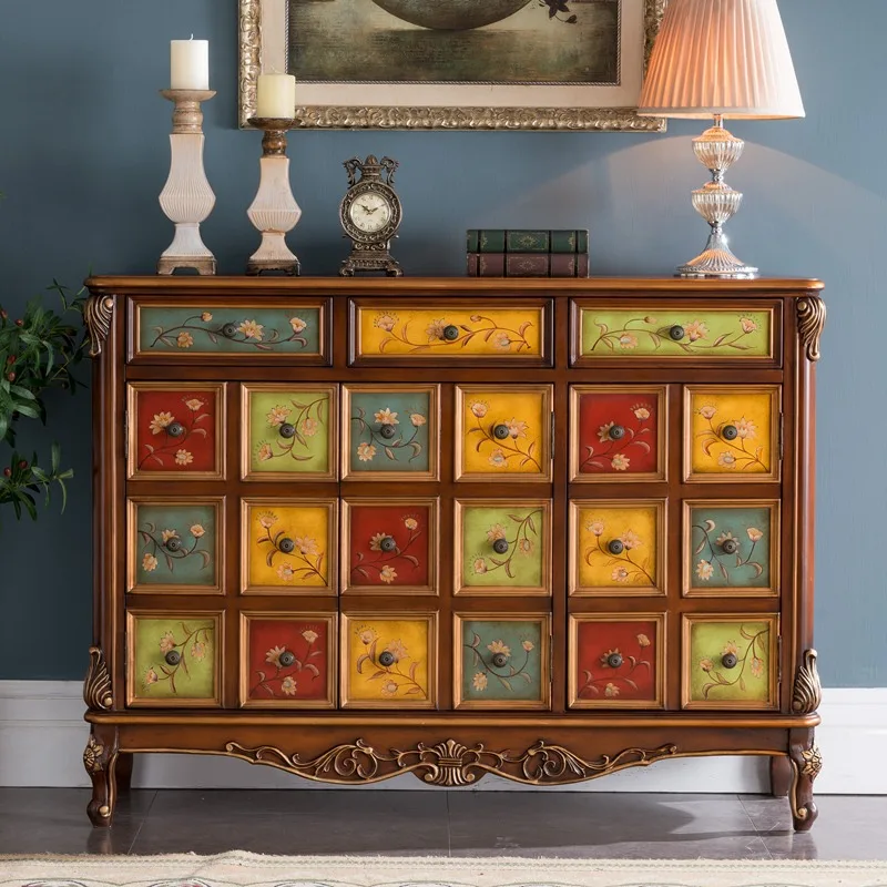 خزانة أحذية من الخشب الصلب الأوروبي، خزانة مدخل منزلية، حافة وجبة مطلية بحافة أمريكية #2