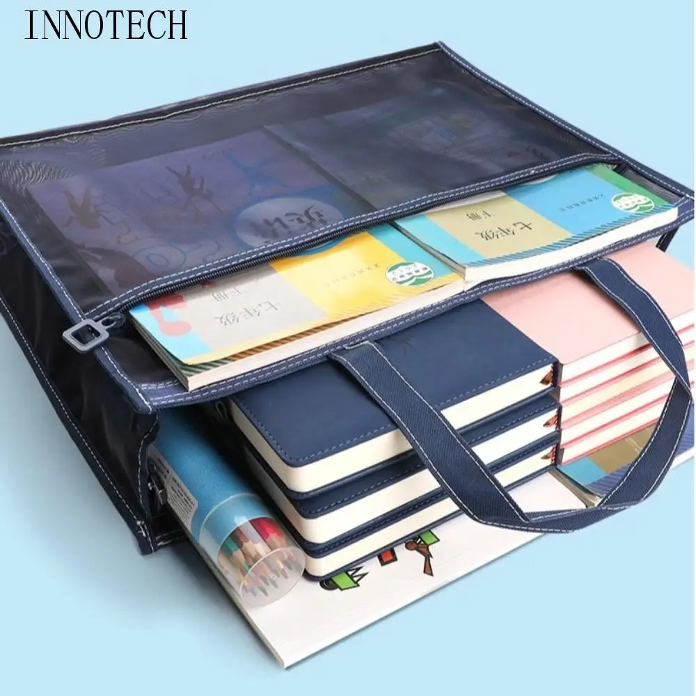 

Портативная сумка на молнии формата А3, большая вместительная креативная сумка для документов, книг Оксфорд с ручкой, держатель для файлов для рисования, школа