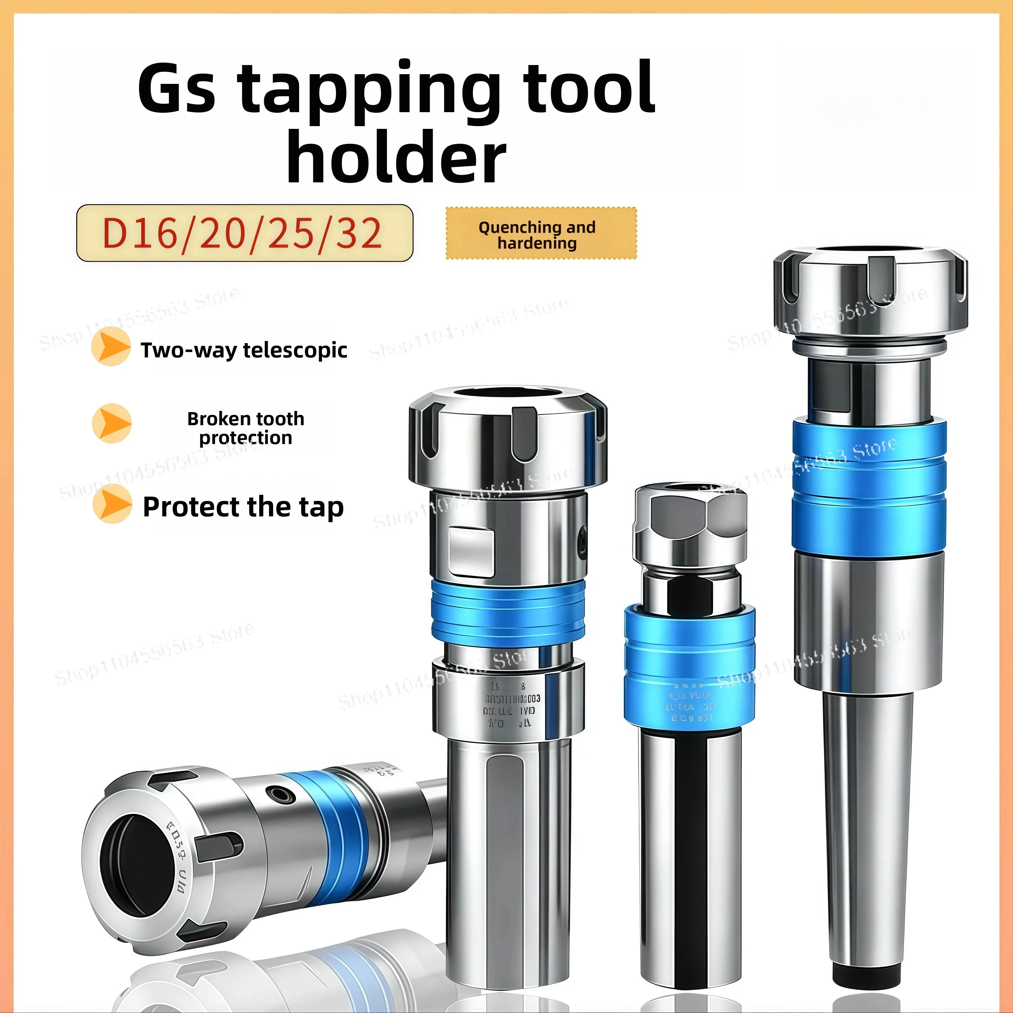 Lathe tapping tool holder floating telescopic tool holder machining center GS-TER tapping bidirectional telescopic