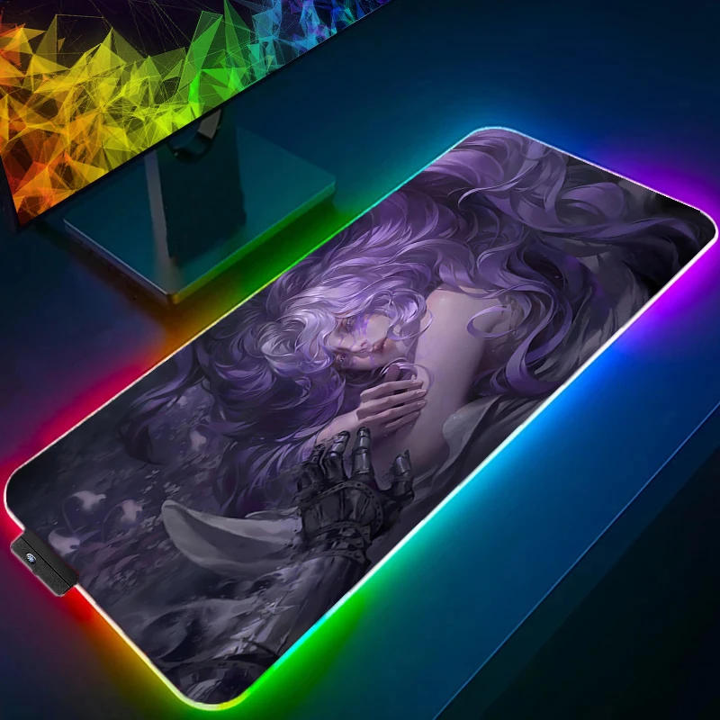 

Коврик для мыши RGB Gamer Коврик для мыши для ноутбуков и игр XXL Коврик для клавиатуры Большой коврик для мыши Светодиодный игровой коврик для масляной живописи Художественный настольный коврик