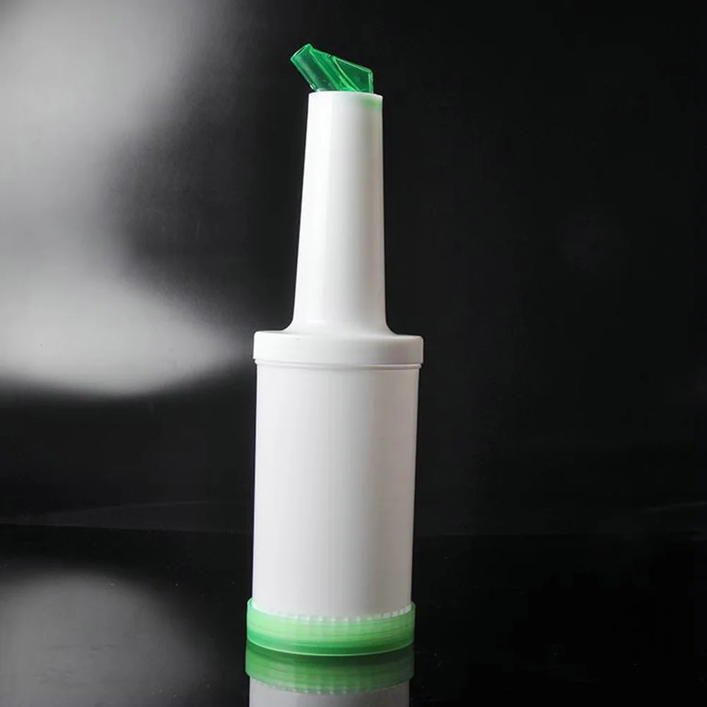 6Pcs 1L Drink Spout Pitcher Juice Bar Pour Bottles Plastic Go Containers Jug Bartender Accessories Fruit (Random color)