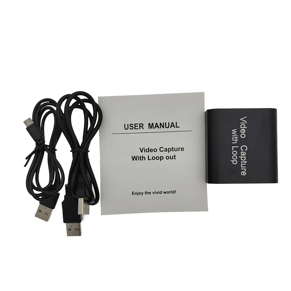 Tarjeta de captura de vídeo y Audio 4k con salida de bucle, compatible con HDMI, USB 2,0, para teléfono, PS4, juego, grabación de transmisión de vídeo en vivo