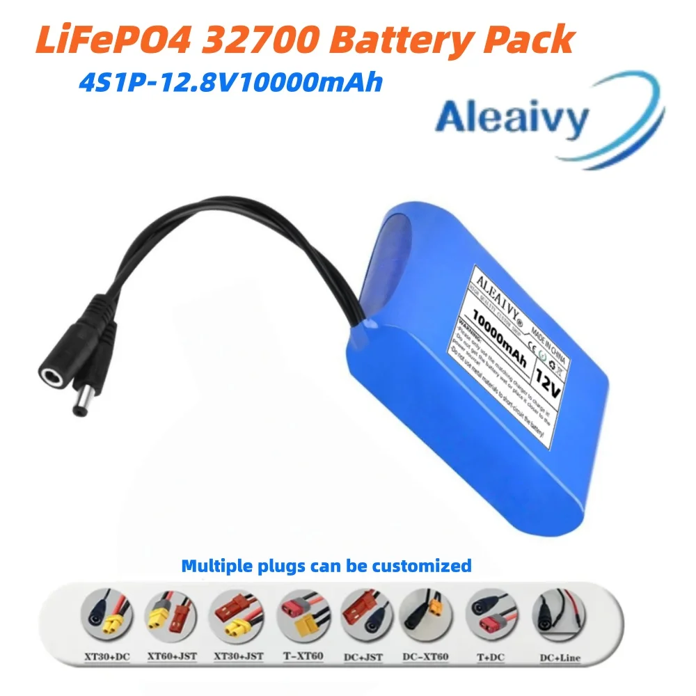 32700 Lifepo4 Battery 12V Battery Pack 10000mAh 4S1P Built-in Balanced BMS for 14.6VElectric Boat and Uninterrupted Power Supply