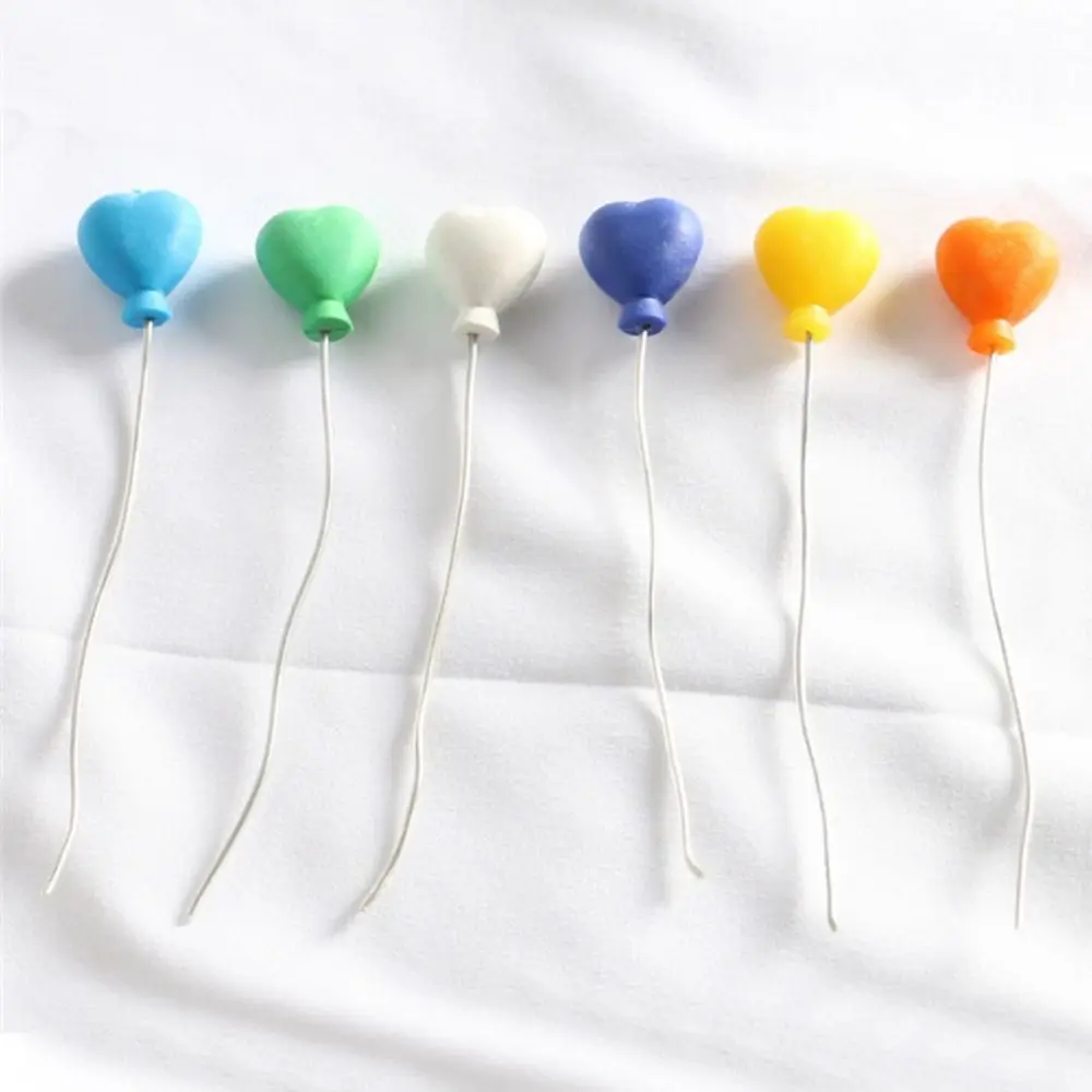 Pretend Play 1:12 Dollhouse Furniture DIY Balloon Bendable Mini Balloon Iron Wire Cloud Heart Balloon Model