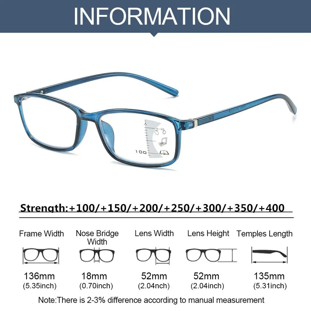 Blue Ray Blocking Anti-Blue Light Reading Glasses Multifocal Eye Protection Hyperopia Glasses Progressive Near Far Ultralight view 6