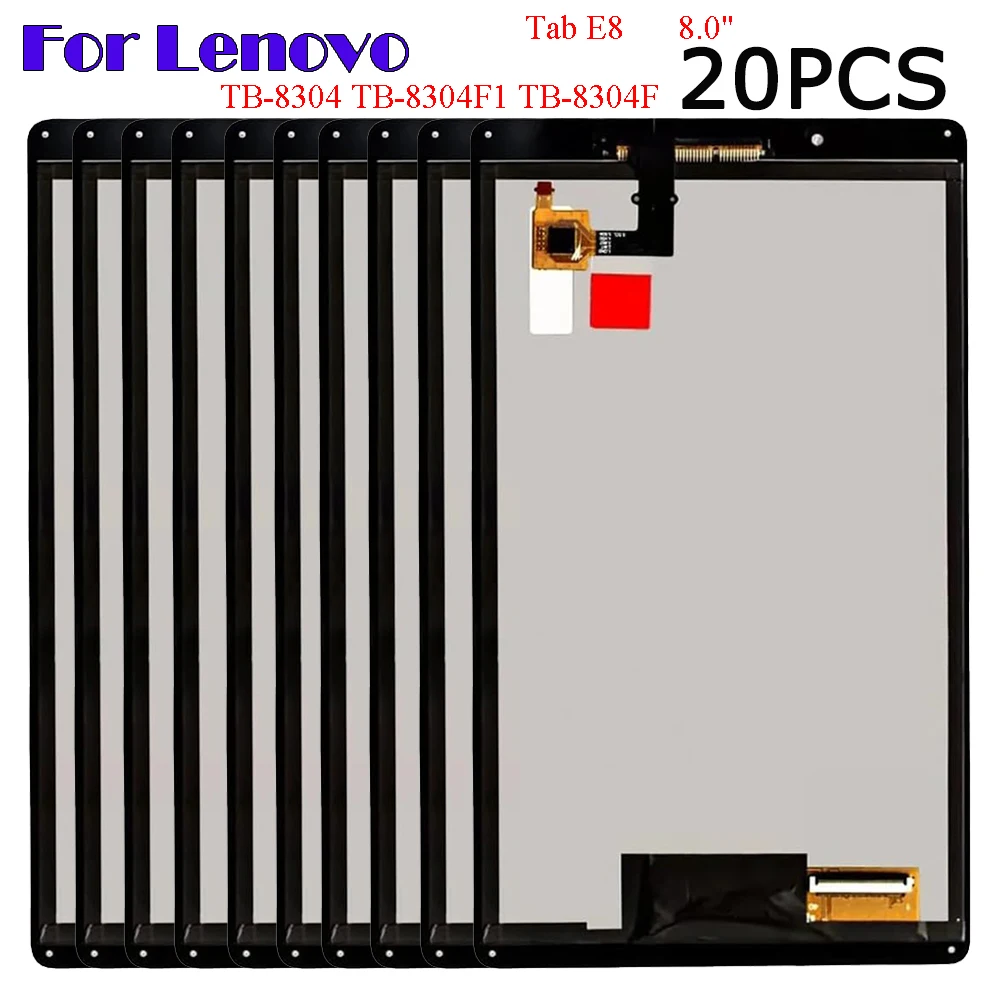 

20PCS AAA+ For Lenovo Tab E8 8 8.0" TB-8304 TB-8304F1 TB-8304F TB8304 LCD Display Touch Screen Digitizer Glass Assembly Repair