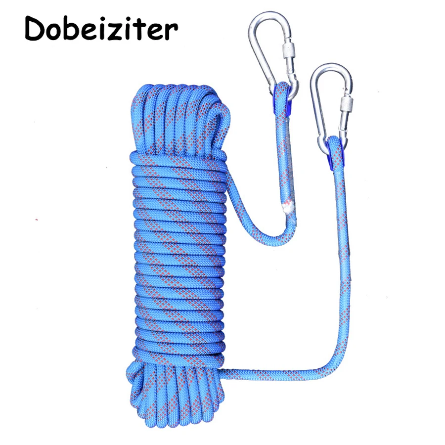 Thickened 10m Safety Life Rope Climbing Rope Static Rock Mountaineering Rope Outdoor Survival Fire Escape Car Rescue