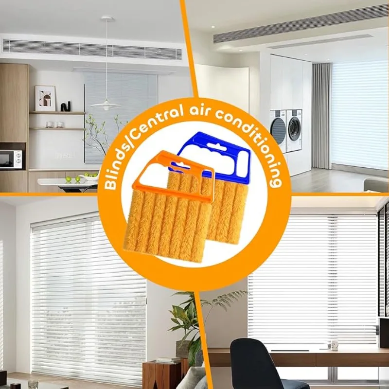Jalousien-Reinigungsbürste Waschbarer Abnehmbarer Mikrofaser-Staubwedel für Jalousien Fensterläden Klimaanlagen-Lüftungsschlitze Handgehaltenes Haushaltsreinigungswerkzeug – Detail 4