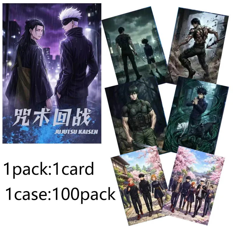 

Wholesale Jujutsu Kaisen Acrylic Shikishi Blind Box 100 Packs Full Box Anime Character Collectible Art Card With Album Gift