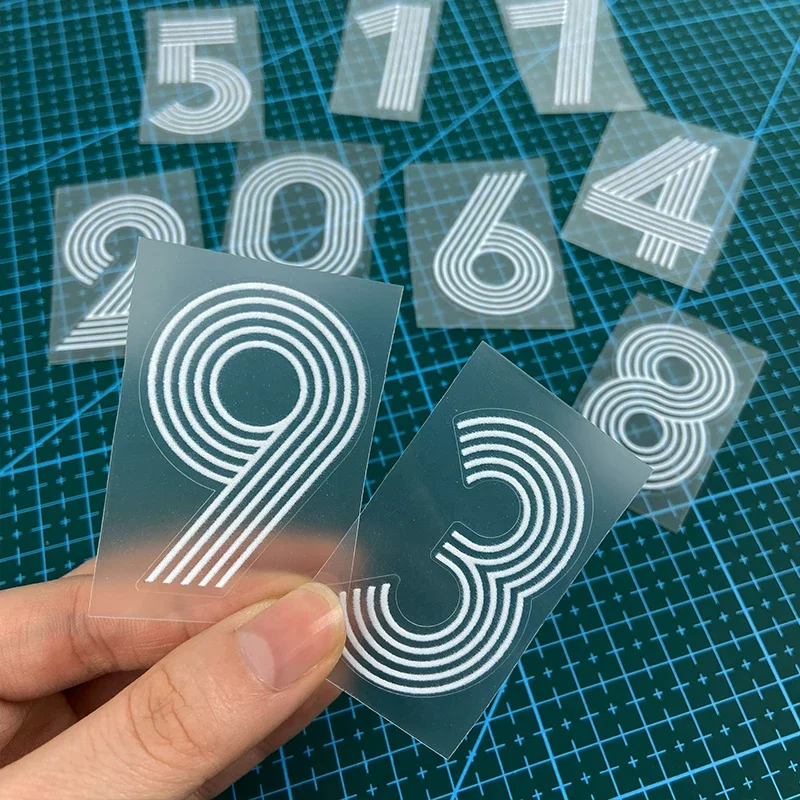 

Number Motorcycle Stickers Waterproof for Motorbike Fuel Tank Helmet Electric Scooter Universal Vinyl Decal 0123456789 White