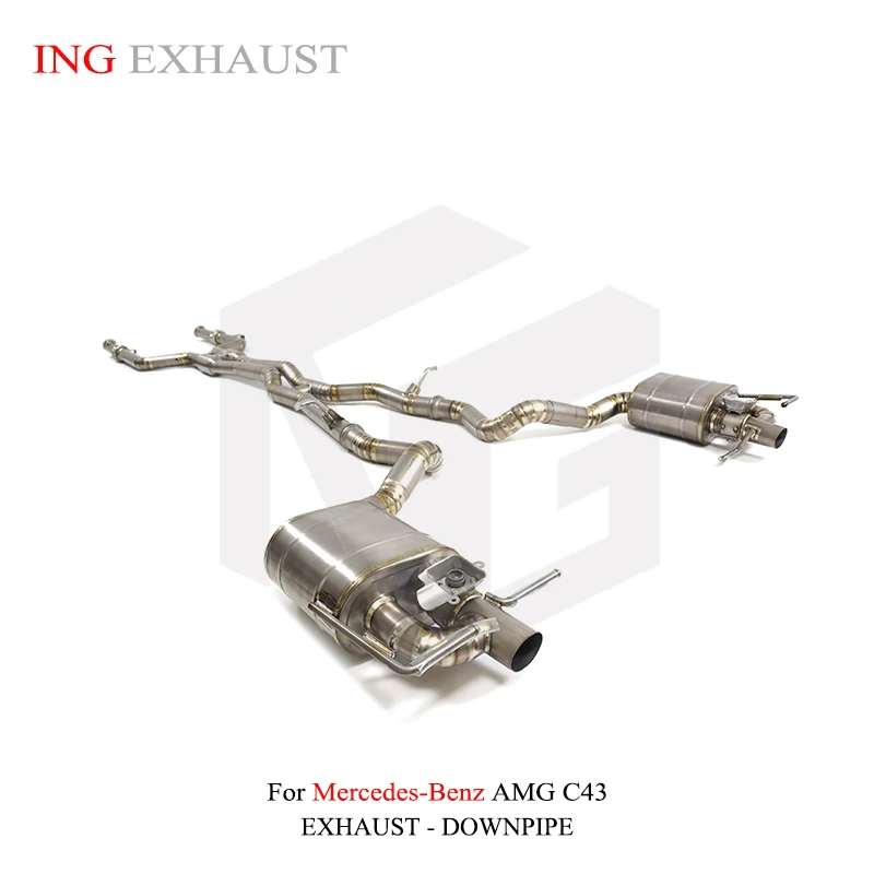 ING Car Accessories Catback Titanium Alloy for BENZ AMG C400 C450 C43 W205 20UP remote Valve Vehicle tools Performance Exhaust