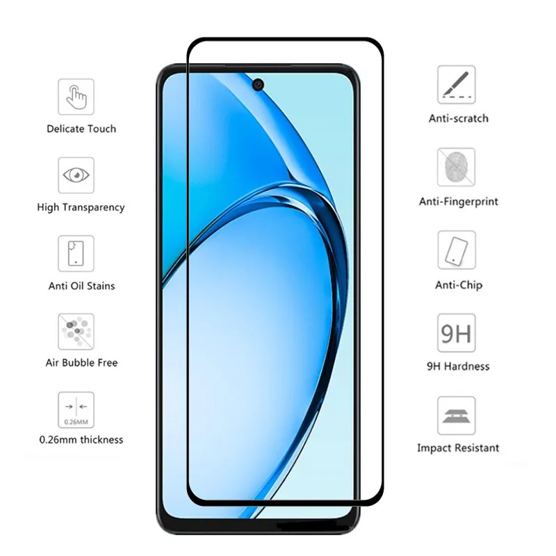 Закаленное стекло 9H с защитой от царапин для OPPO A60, 6,67 дюйма, CPH2631, защита экрана + fim из мягкого волокна для камеры OPPO A60