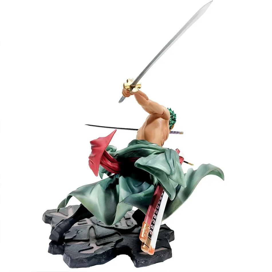 Figur Anime One Piece 10cm GK Roronoa Zoro Tiga Pedang Sa-maximum Patung Anime Manga Figur Aksi Koleksi Model Mainan Anak