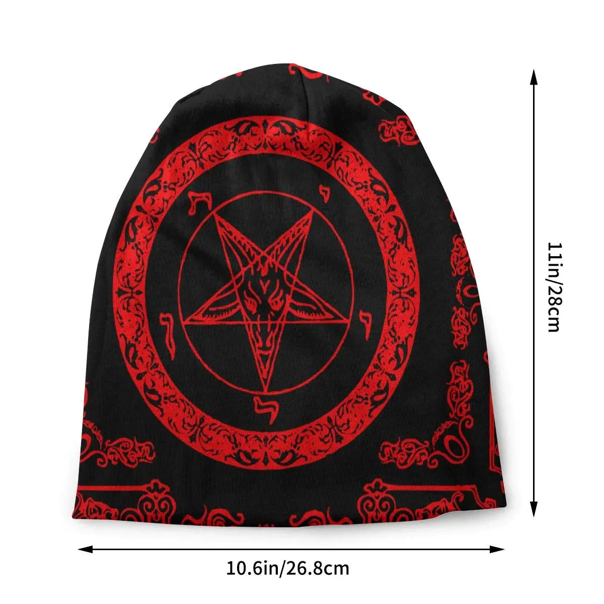 The Sabbatic Goat Baphomet Cap Autumn Winter Skullies Beanies Satan Devil Tarot Satanic Goth Occult Hats Unisex Bonnet Knit Hat