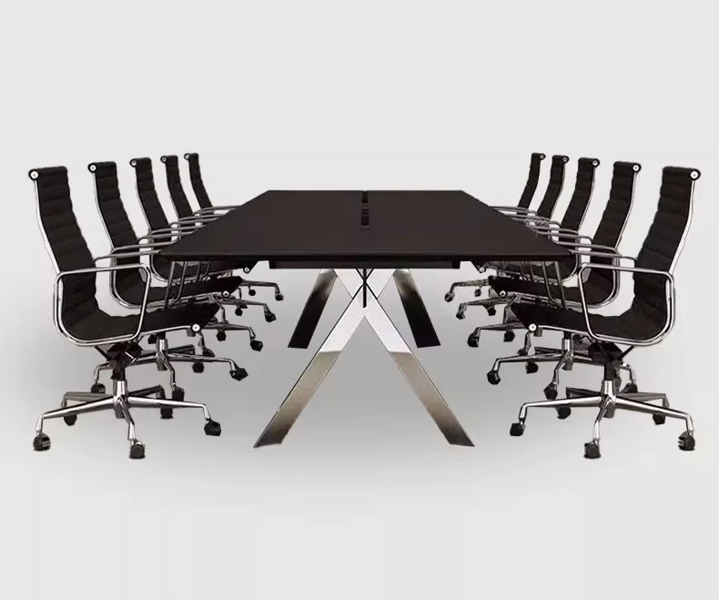 Darth Vader vergadertafel lange tafel moderne eenvoudige vergaderkantoor vergader onderhandelingstafel en stoelcombinatie