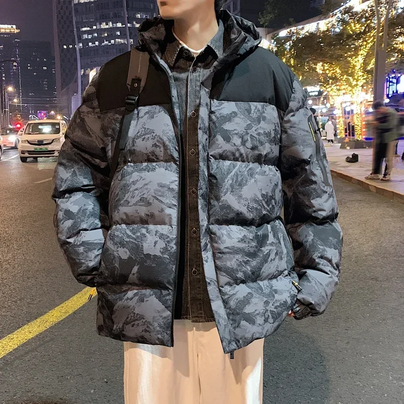 

2023 Camouflage Puffer Winter Jackets Men Parkas Warm Thicken Outdoor Sports Windbreaker Men Coats Jackets With Hood Padded Coat