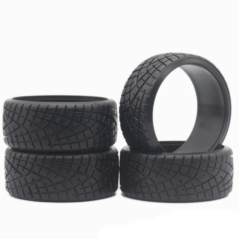 4Pcs Hardened RC Tyre RC Car On Road Racing T-Drift Tyres Fit 26mm 1/10 HSP HPI Tamiya Yokomo for 94123 94103