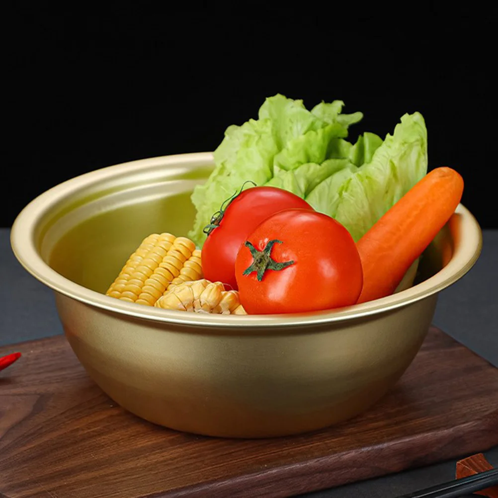 

Soup Basin Korean Style Mixing Bowl For Salad Dough Vegetable Fruit Washing Multipurpose Kitchenware Storage Bowl