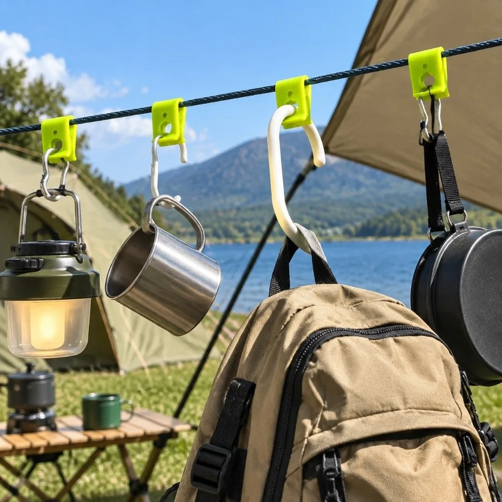 3D Printed Windproof Clothes Pegs Multi Functional Lightweight Laundry Fastening Clips Portable No Drill Design No Drill Hooks