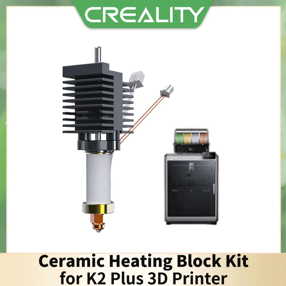 

Creality Original K2 Plus Ceramic Heating Block Kit 350°C High Temperature Resistance Ceramic Heater Block Kits 3D Printer Parts